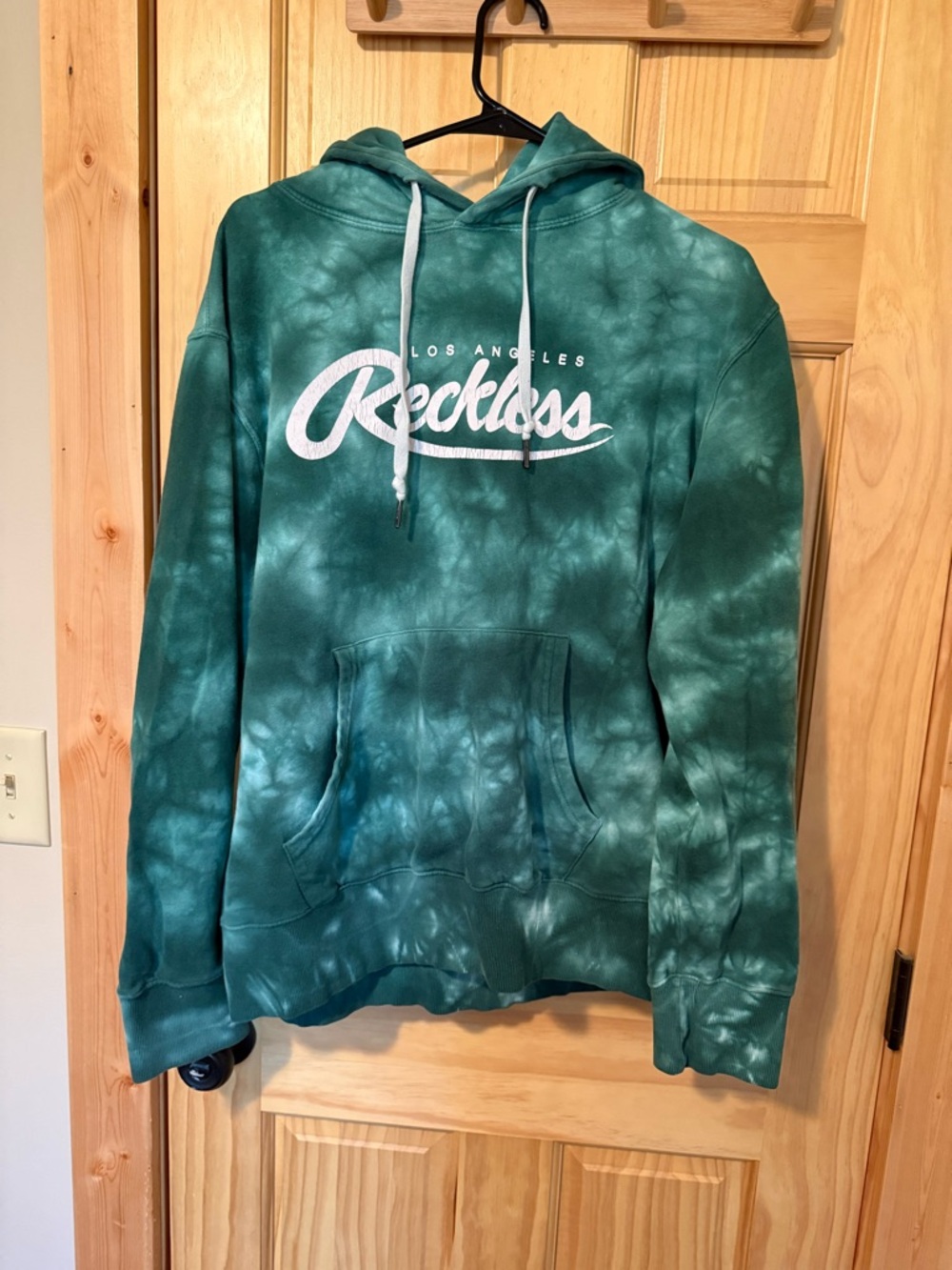 Young & Reckless Teal Pullover Hoodie with Logo Tag